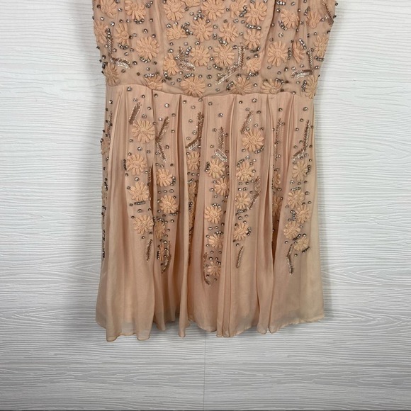 Jenny Yoo 'Blaire' Blush Sleeveless Embellished Dress Small - Picture 3 of 16